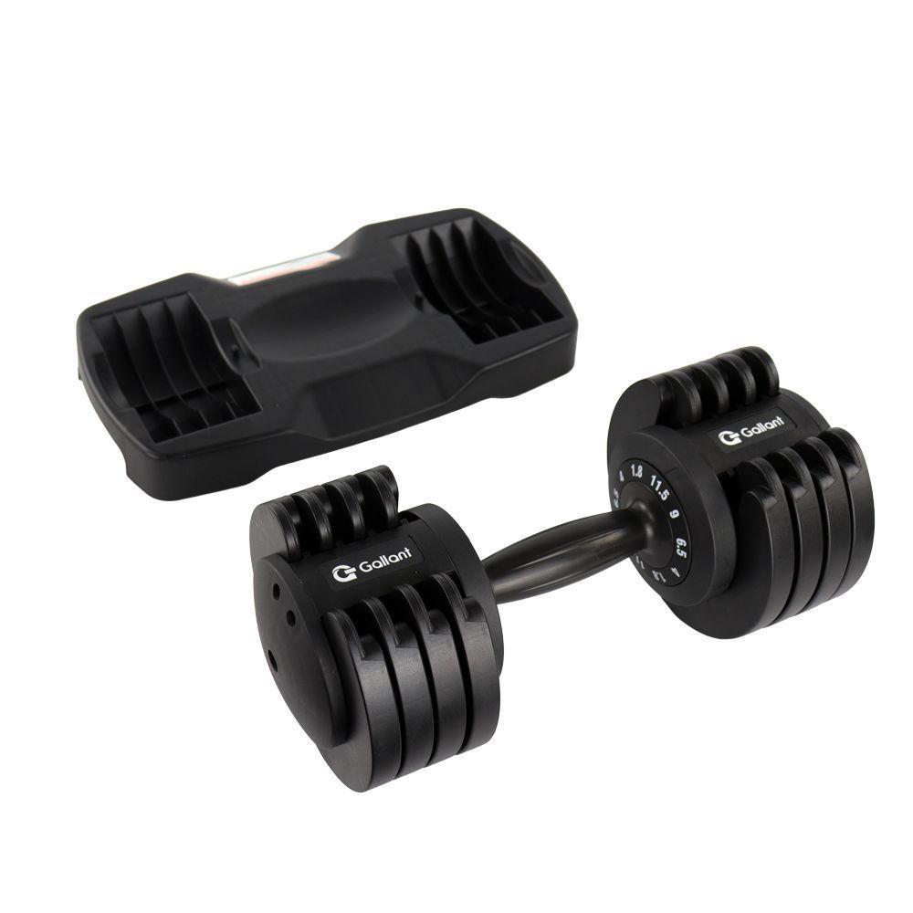 Dumbbell Halter Gallant Regulável Anilhas 11,5kg Com Base Elite Pro - (GDB12R0A-PT) - 6