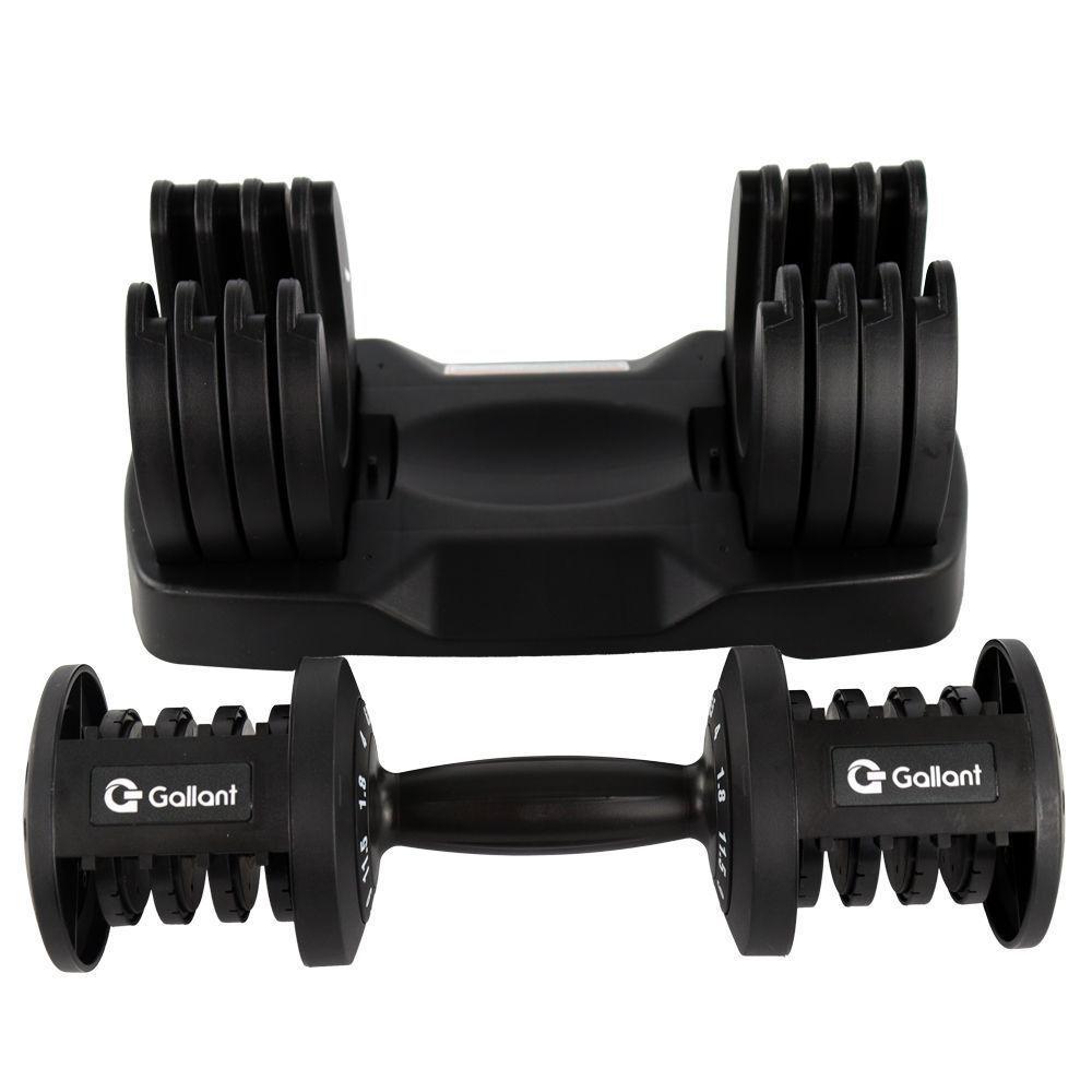 Dumbbell Halter Gallant Regulável Anilhas 11,5kg Com Base Elite Pro - (GDB12R0A-PT) - 8