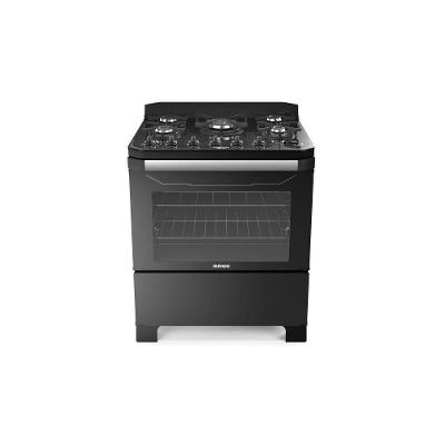 Fogão de Piso 5 Bocas a Gás ITATIAIA Itamaster Mesa em Vidro Temperado Preto Bivolt