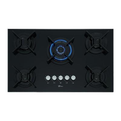 Cooktop a Gás Fischer TC Infinity 26298-57077 5 Bocas Vidro Temperado Tripla Chama Preto Bivolt