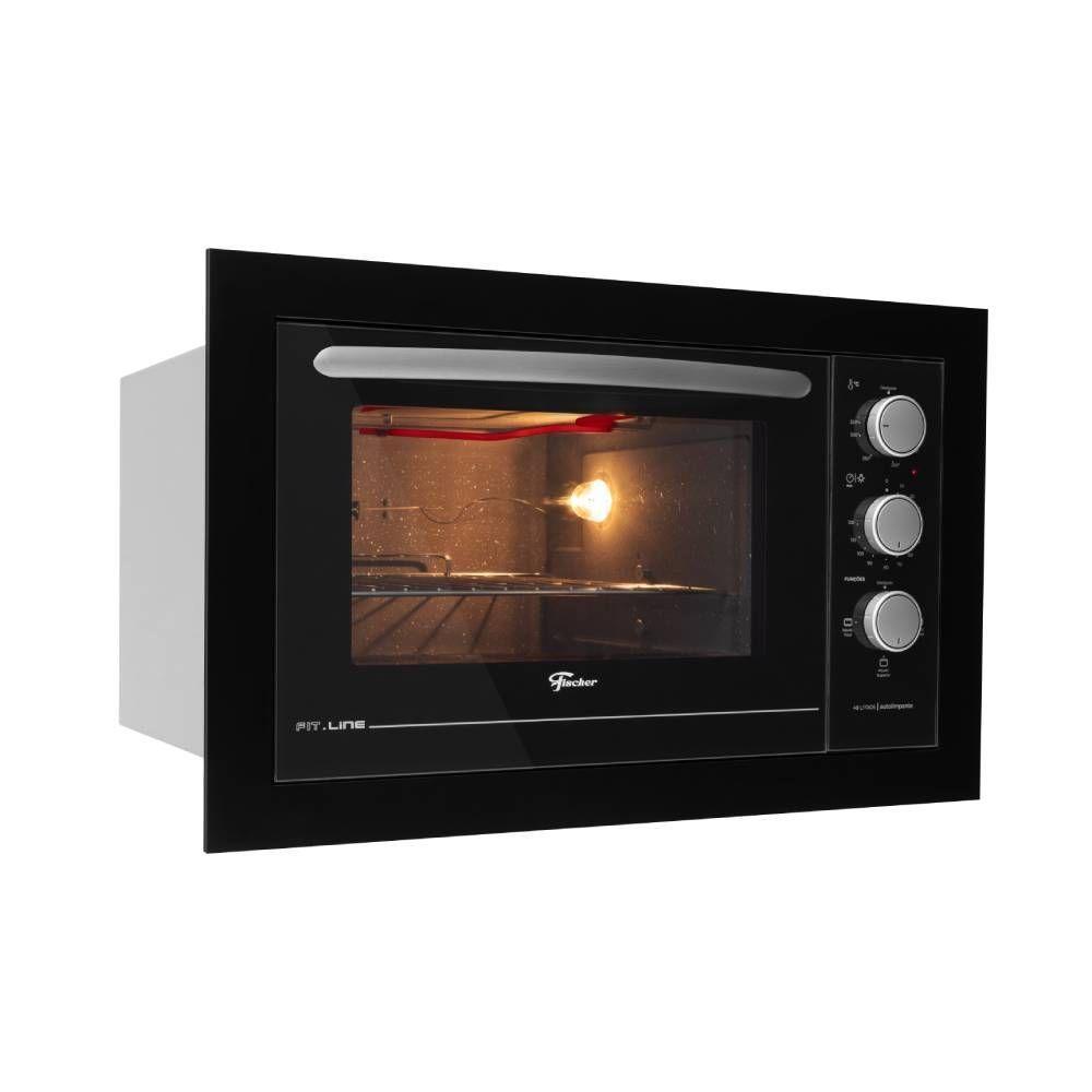 Forno Elétrico de Embutir Fischer Fit Line Preto 48L 127V 34493-95481 - 1