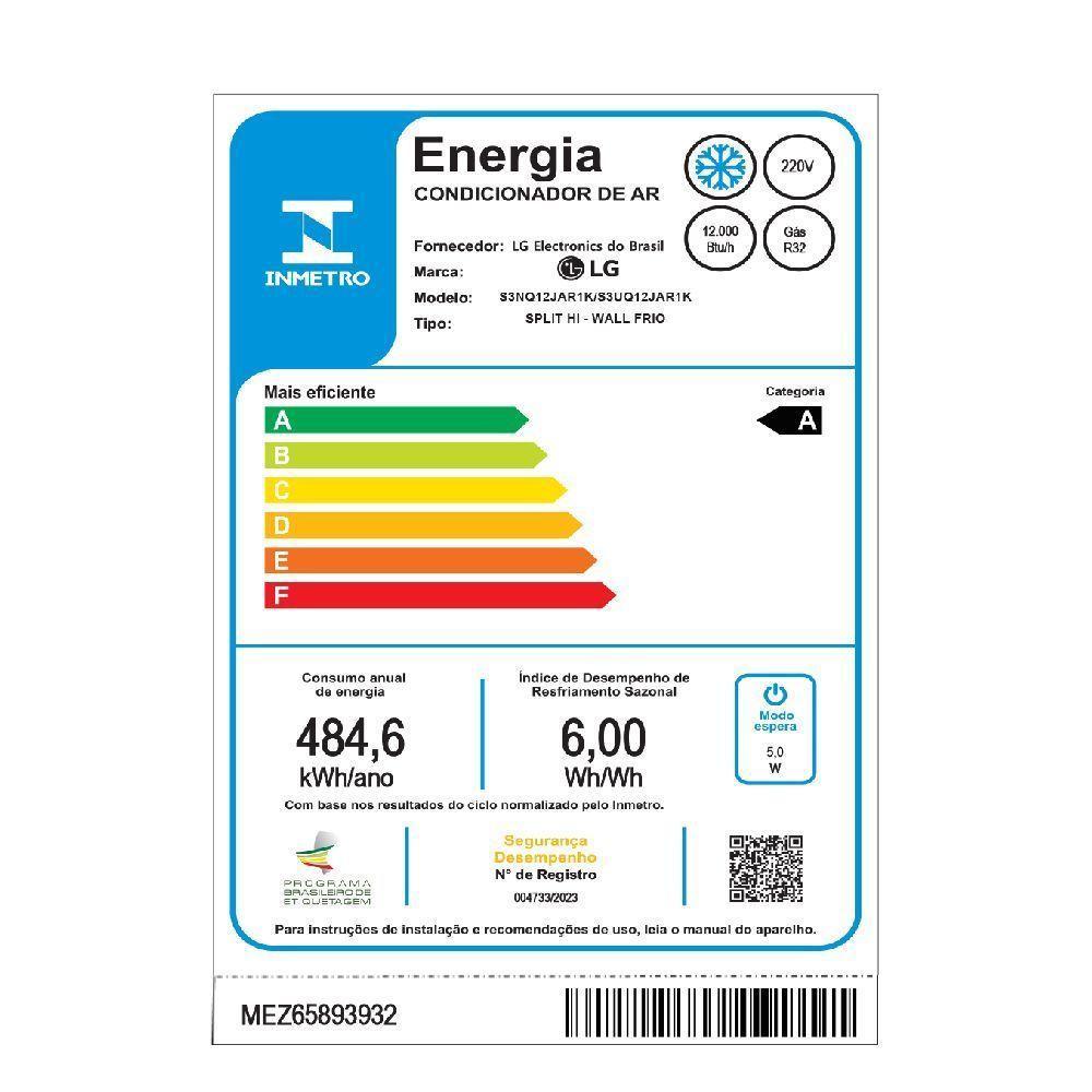 Ar-Condicionado LG DUAL Inverter Voice +AI ARTCOOL 12.000 BTU  Frio 220V - S3-Q12JAR1K - 10