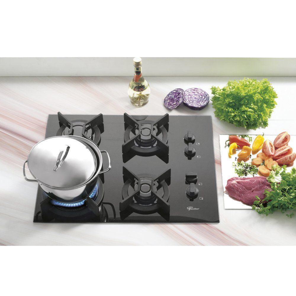 Cooktop Fischer 4 Bocas TC Infinity Preto Bivolt 26297-57076 - 2