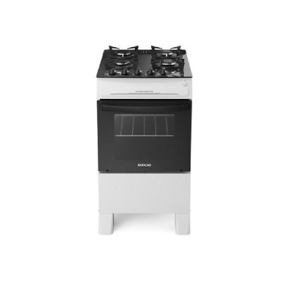 Fogão de Piso 4 Bocas Gás GLP Itatiaia Electra Glass New Mesa de Vidro Temperado Branco Bivolt