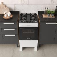 Fogão Itatiaia Electra Glass New Piso 4 Bocas Branco Mesa de Vidro Bivolt 3700000363 - 3