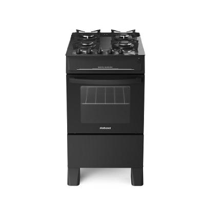 Fogão de Piso 4 Bocas Gás GLP ITATIAIA Electra Glass New Mesa em Vidro Temperado Preto Bivolt