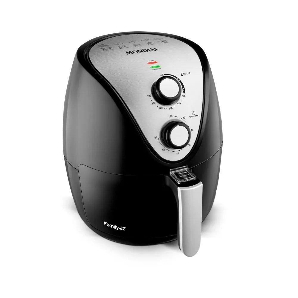 Fritadeira Elétrica Mondial Sem Óleo Family IV 3,5L 1500W Preta 127V AF-30I - 4