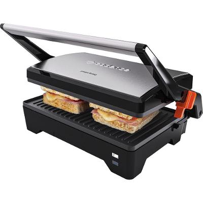 Grill Elétrico GRL621-127 Chapa Firme Inox 1600W Preto para Sanduíches e Carnes 110V