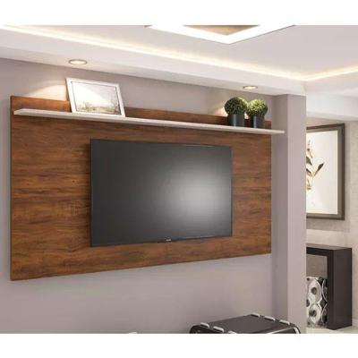 Painel para TV Ravena 20576 50" 180CM MDP com Prateleira Imbuia Off White
