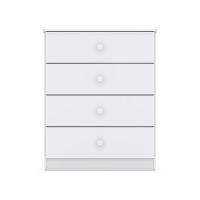 Cômoda Infantil Labirinto 4 Gavetas MDF Puxador Redondo Branco I714-10