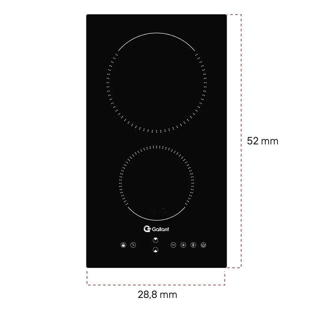 Cooktop Gallant 2 Bocas Vitrocerâmico Preto Indução 220v Painel Touch Screen - 8