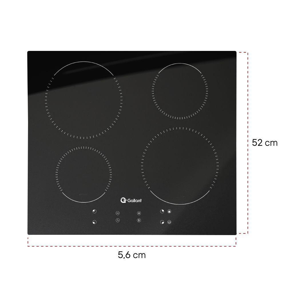 Cooktop Gallant 4 Bocas Vitrocerâmico Preto Indução 220v Painel Touch Screen - 7