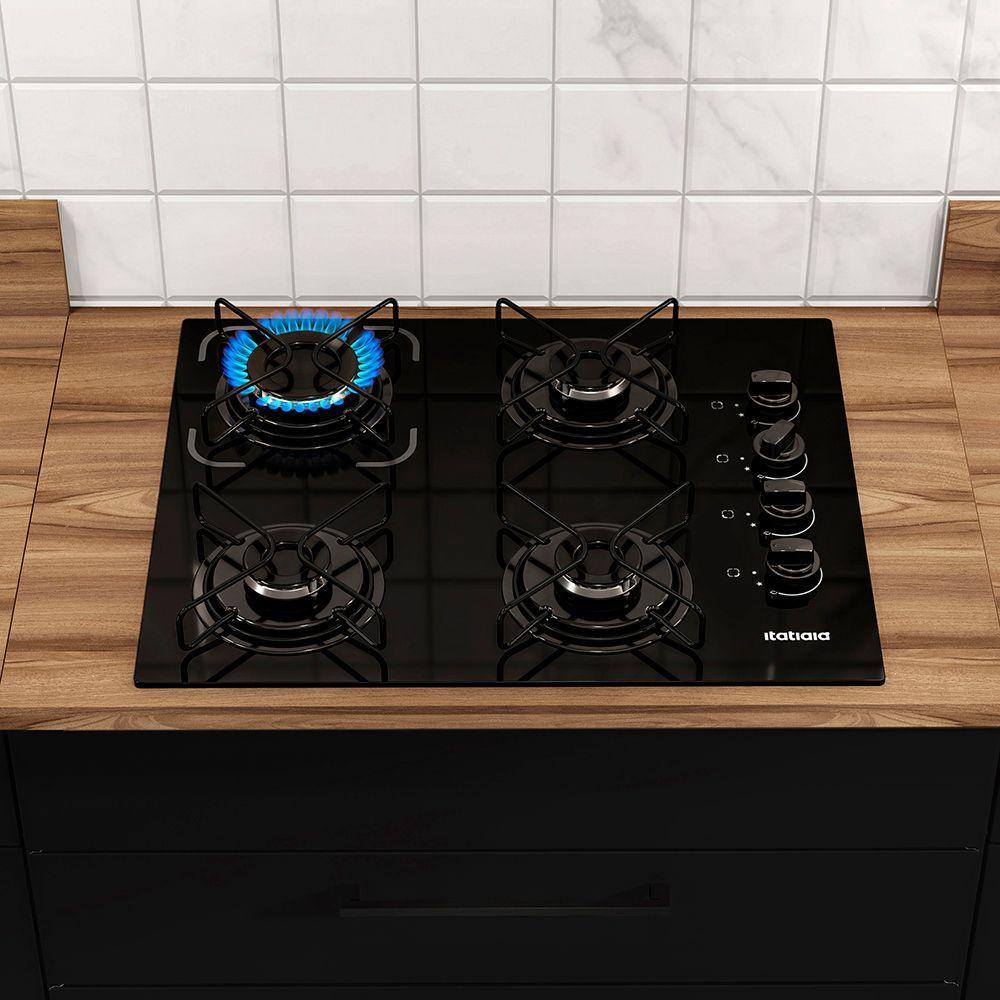 Cooktop Itatiaia Essencial 4 Bocas Vidro Preto Bivolt 3700000192 - 3