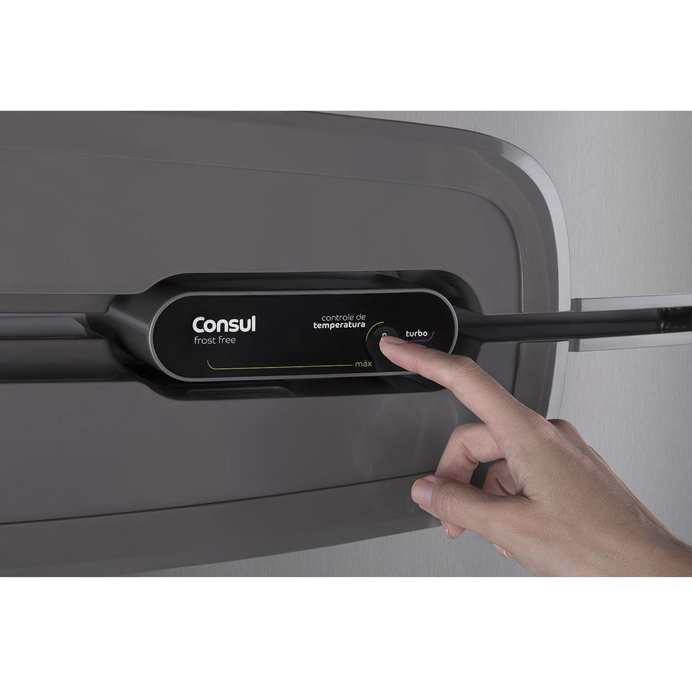 Refrigerador Consul Frost Free Duplex 386L Inox 220V CRM43NK - 8