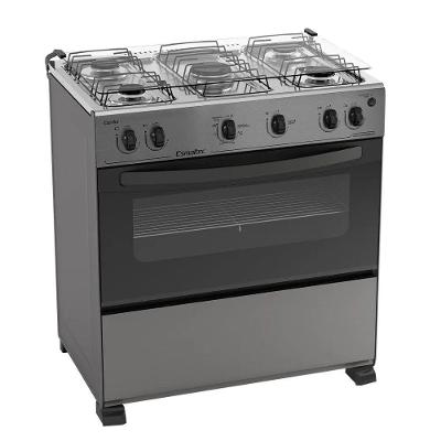 Fogão Caribe Piso 5 Bocas Inox Esmaltec Bivolt 104002111