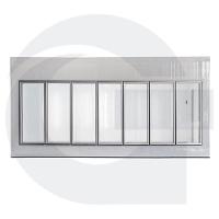 Walk in Cooler Gallant Resfriados 7 Portas Vidro com Piso Painel 220V/3F CWRCP-07 - 7