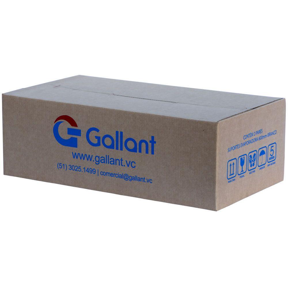 CAIXA 2 PARES SUPORTE SPLIT GALLANT PERFIL U PARA EVAPORADORA BRANCO - 4