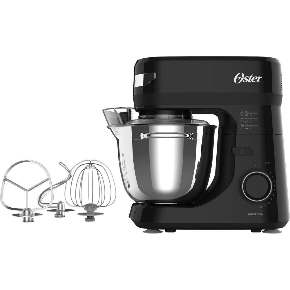Batedeira Planetária Oster Preto Inox 4L 850w 127v OBAT641-127 - 3