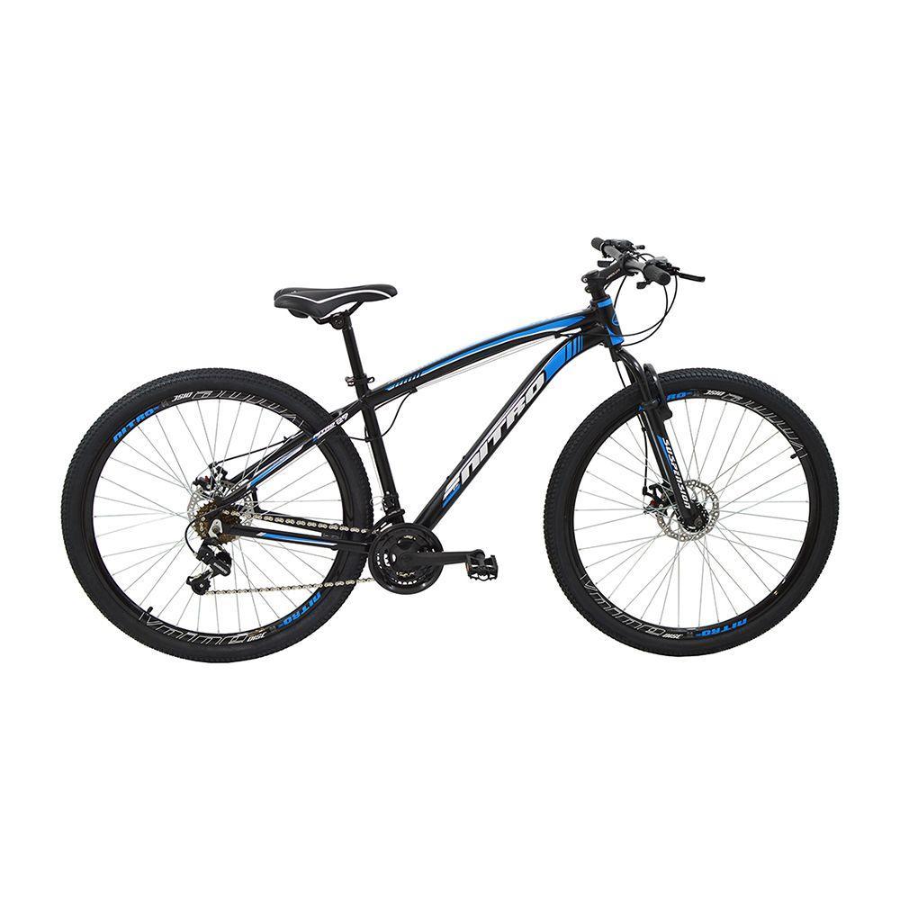 Bicicleta Polimet MTB Nitro Câmbio Shimano Quadro em Alumínio 17/Aro 29/21 Velocidades Preto/Azul 7162 - 1