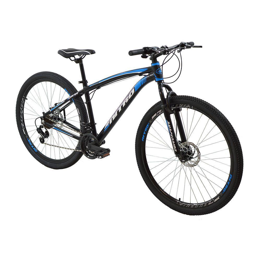 Bicicleta Polimet MTB Nitro Câmbio Shimano Quadro em Alumínio 17/Aro 29/21 Velocidades Preto/Azul 7162 - 3