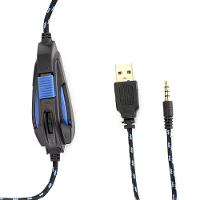 Fone de Ouvido Headset Gamer Sate Preto/Azul AE-361B - 3