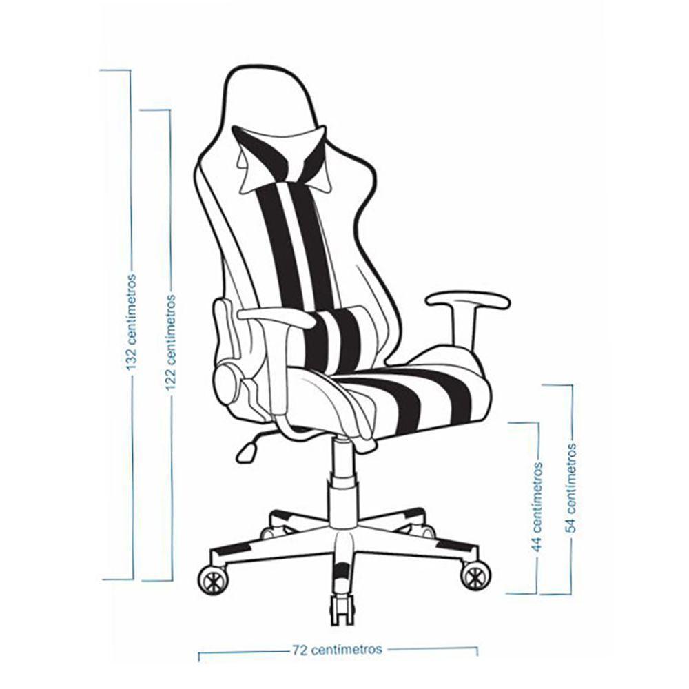 Cadeira Gamer Pro Giratória Altura Regulável Preta E Azul Gallant - (Gcd10gpub-Az) - 6