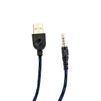 Fone de Ouvido Headset Gamer Sate Preto/Azul com Luz AE-327B - 3