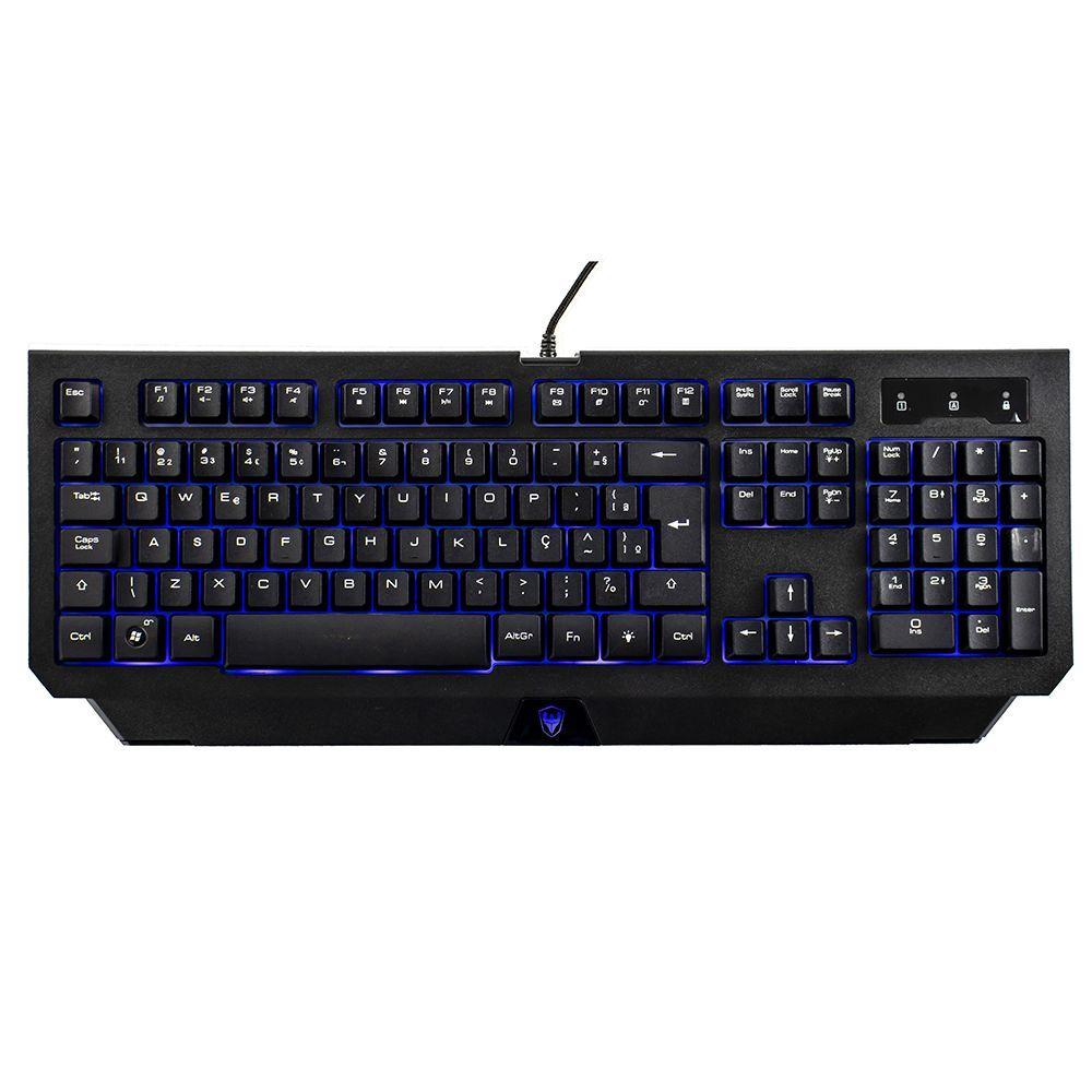 Teclado Gamer Sate AK-839 RGB USB - Com Luz - Preto - 1