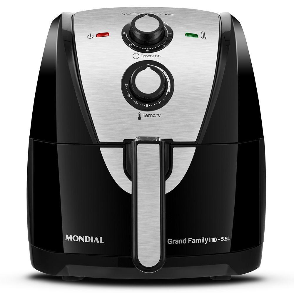 Fritadeira Elétrica Sem Óleo Mondial Grand Family 5,5 Litros Inox 220V AF-55I 69474-02 - 2