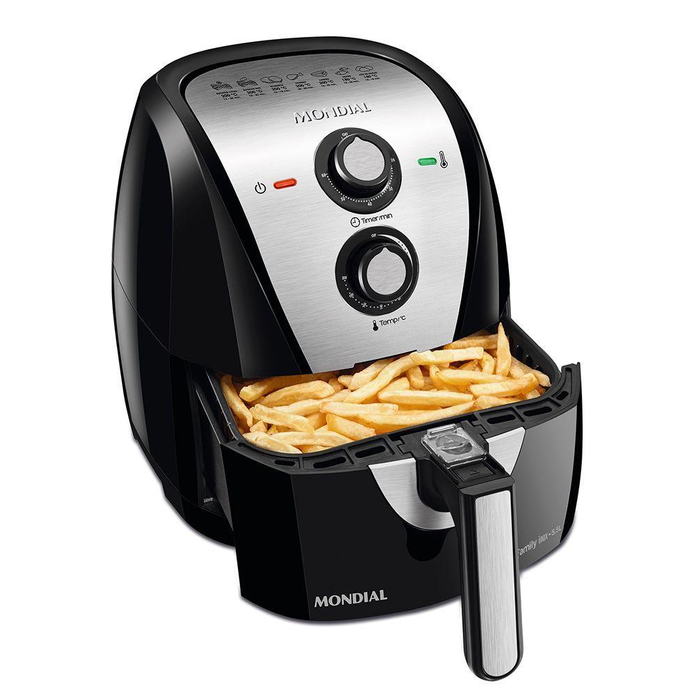 Fritadeira Elétrica Sem Óleo Mondial Grand Family 5,5 Litros Inox 220V AF-55I 69474-02 - 3