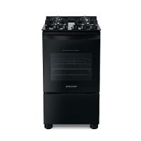FOGAO BRASTEMP PISO 4 BOCAS PRETO COM MESA DE VIDRO E GRADES DUPLAS DE FERRO FUNDIDO (BFO4VAE) - 2