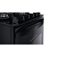 FOGAO BRASTEMP PISO 4 BOCAS PRETO COM MESA DE VIDRO E GRADES DUPLAS DE FERRO FUNDIDO (BFO4VAE) - 6