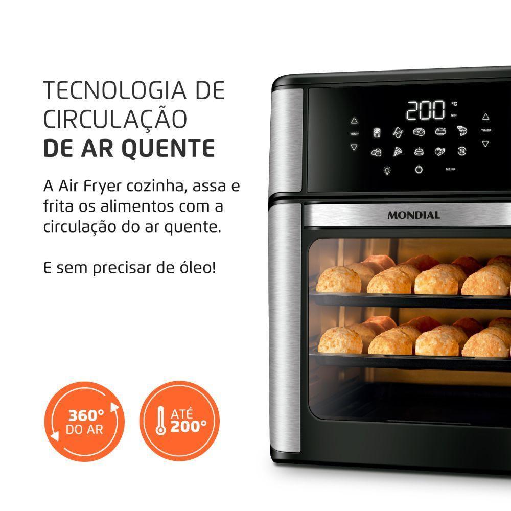 Fritadeira Elétrica Mondial Sem Óleo AFO-12L-BI 127V (75666-01) - 5