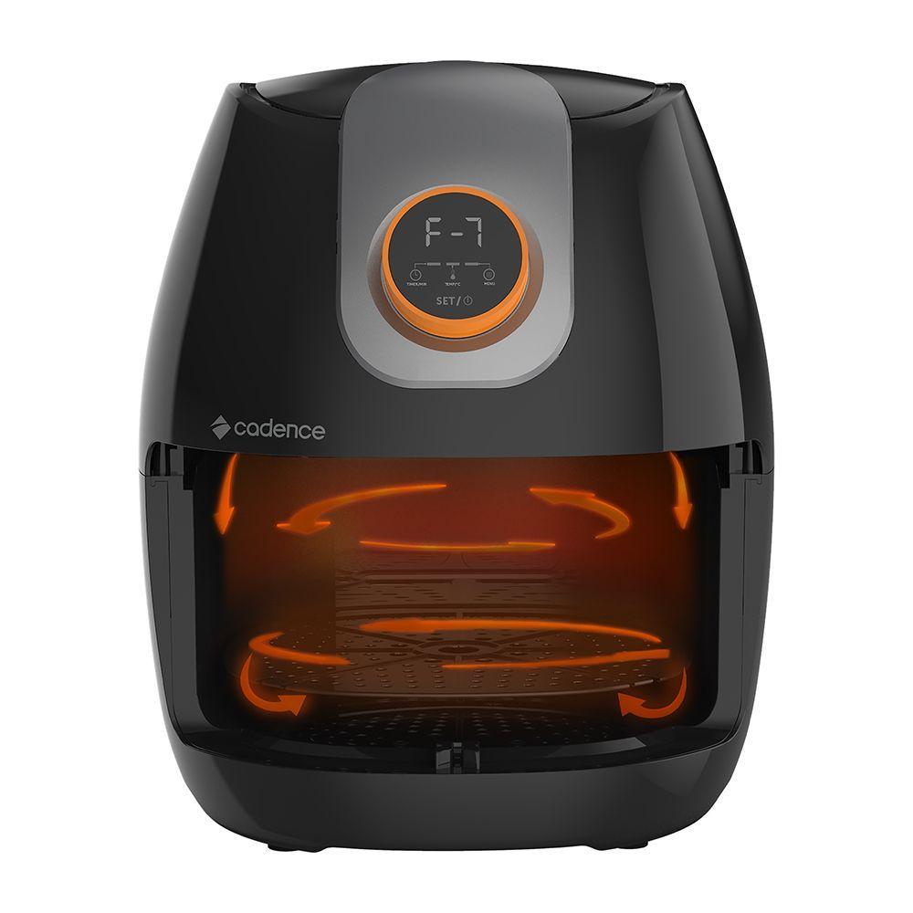 Fritadeira Elétrica Digital sem Óleo 3L Cadence Cook Fryer Preta 1250W 220V FRT526 - 4
