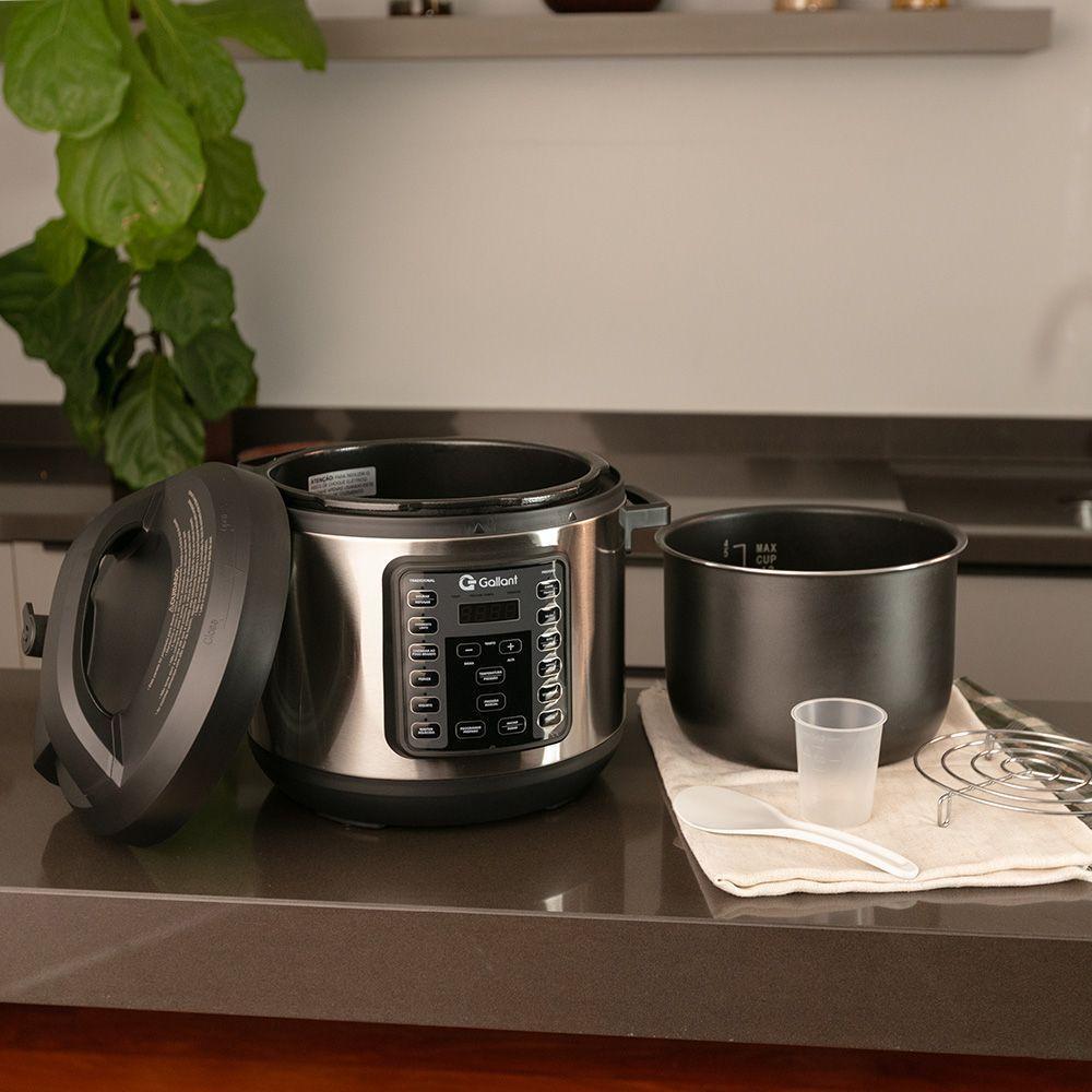 Panela De Pressão 6L 15 Funções Gallant Clique E Pronto Inox 1000W 220V (GPP06T15A_220IX) - 8