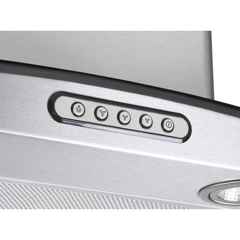 Coifa Parede Slim Nardelli Vidro Curvo Inox 90cm 220V - 4