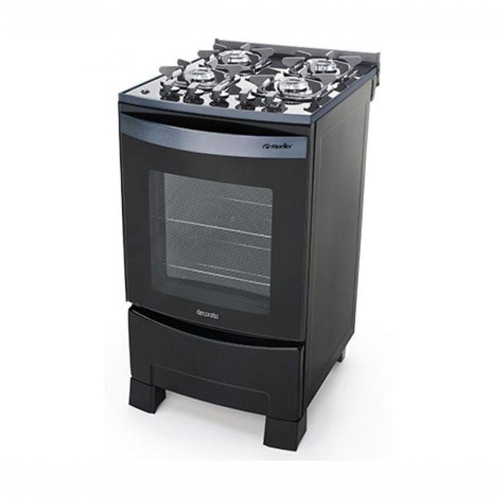 Fogão Mueller Decorato Vetro Piso 4 Bocas Preto Fosco G3 601230050 Bivolt - 10