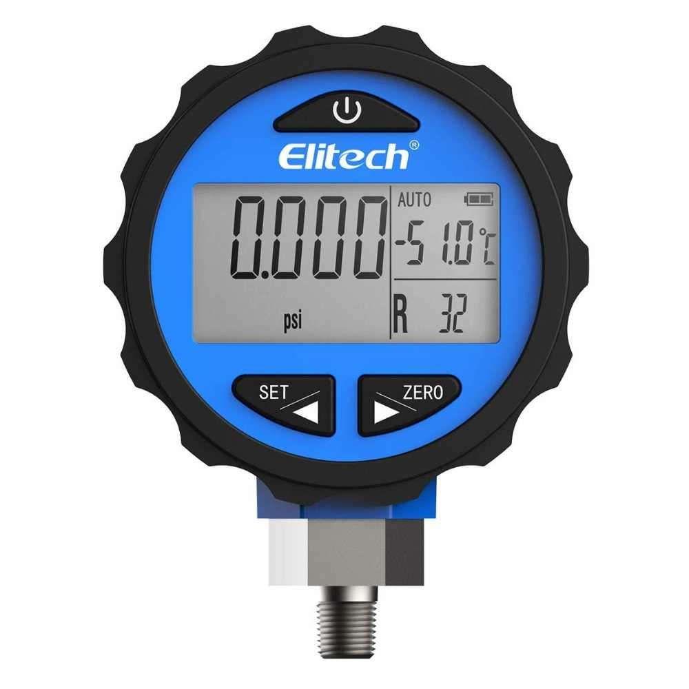 Manômetro Digital Baixa Pressão 0 a 500psi Pilha Alcalina AAA (1,5v) Elitech - 1
