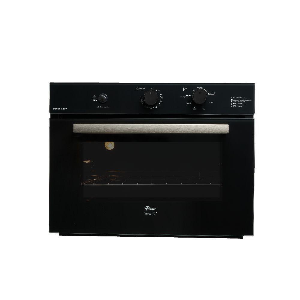 Forno a Gás de Embutir Fischer Infinity Preto 50 Litros 220V - 1