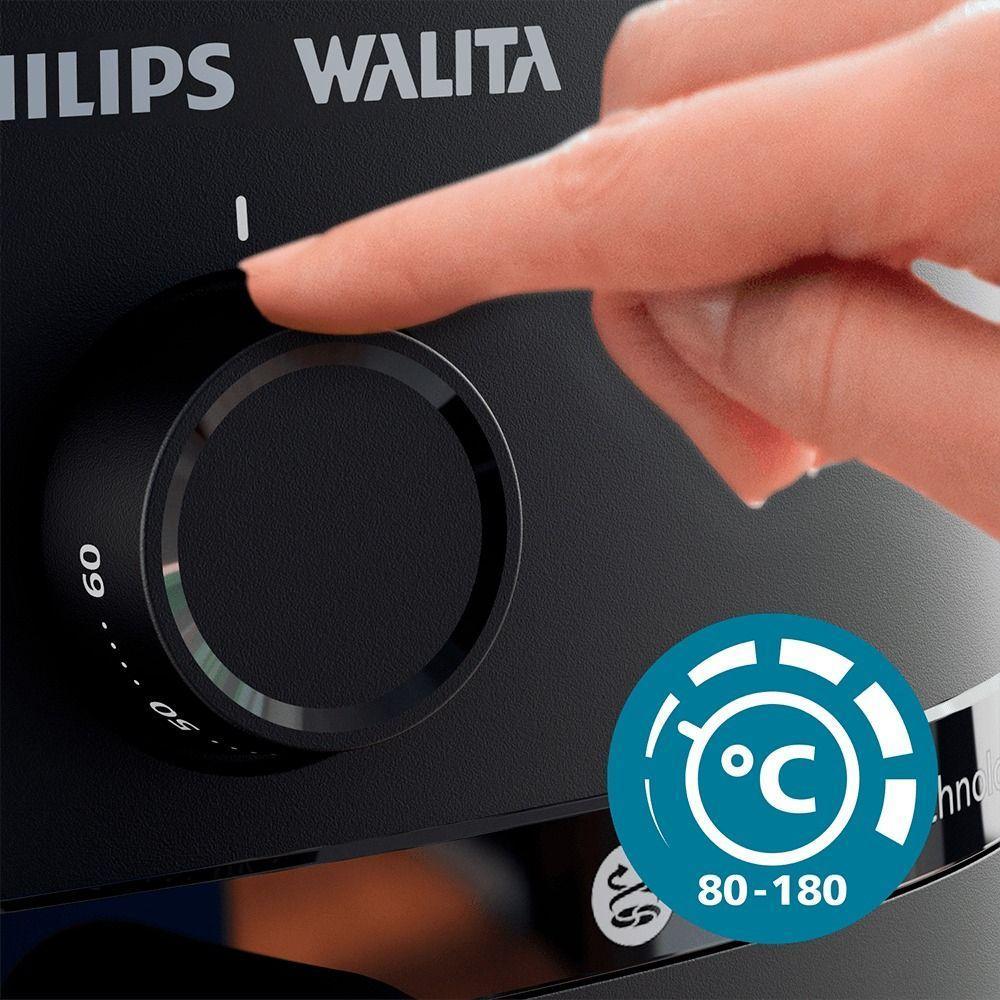 Fritadeira Air Fryer Serie 1000 XL Philips Walita 6,2L Preta NA130 1700W 220V - 6