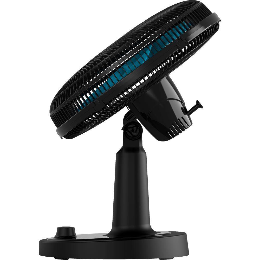 Ventilador de Mesa Cadence Refresh Turbo Pro 6 Pás Preto e Azul VTR420 220V - 5