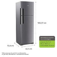 Refrigerador Consul 386L 127V INOX Frost Free Duplex Altura Flex CRM44AK - 3