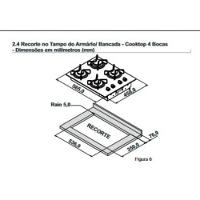 Cooktop Itatiaia Itamaster 4 Bocas Vidro Preto Bivolt 3700000341