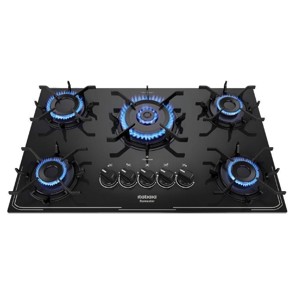 Cooktop Itatiaia Itamaster 5 Bocas Vidro Preto Bivolt 3700000343 - 3