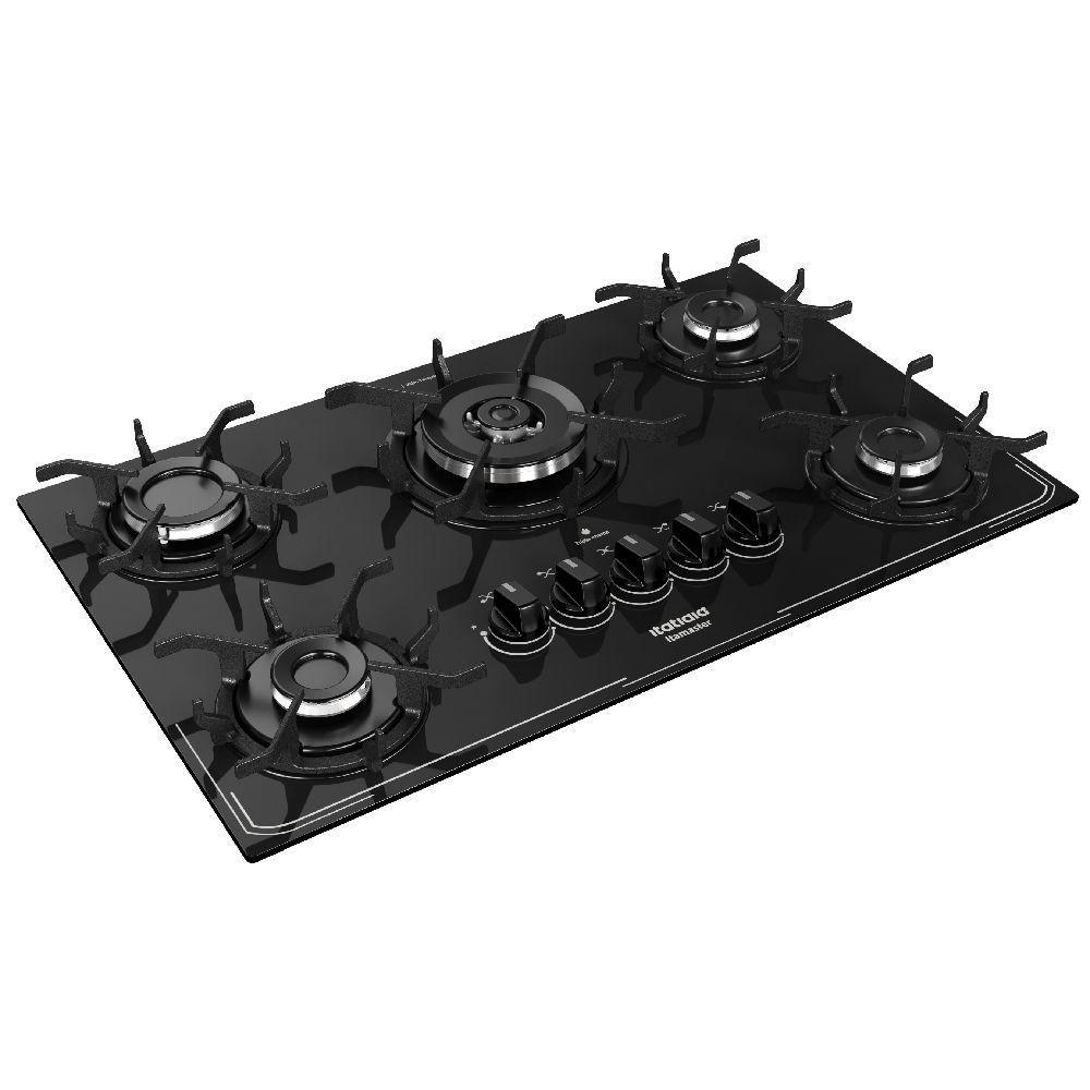 Cooktop Itatiaia Itamaster 5 Bocas Vidro Preto Bivolt 3700000343 - 4