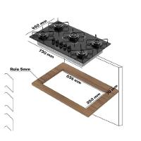 Cooktop Itatiaia Itamaster 5 Bocas Vidro Preto Bivolt 3700000343 - 7
