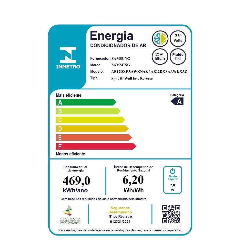 Ar Condicionado Split Inverter Samsung WindFree AI 12000 BTUs Quente e Frio 220V AR12DXFAAWKXAZ - 8