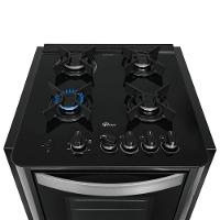 Fogão Fischer Gran Cheff De Embutir 4 Bocas Silver Mesa De Vidro Preto 220V - 3