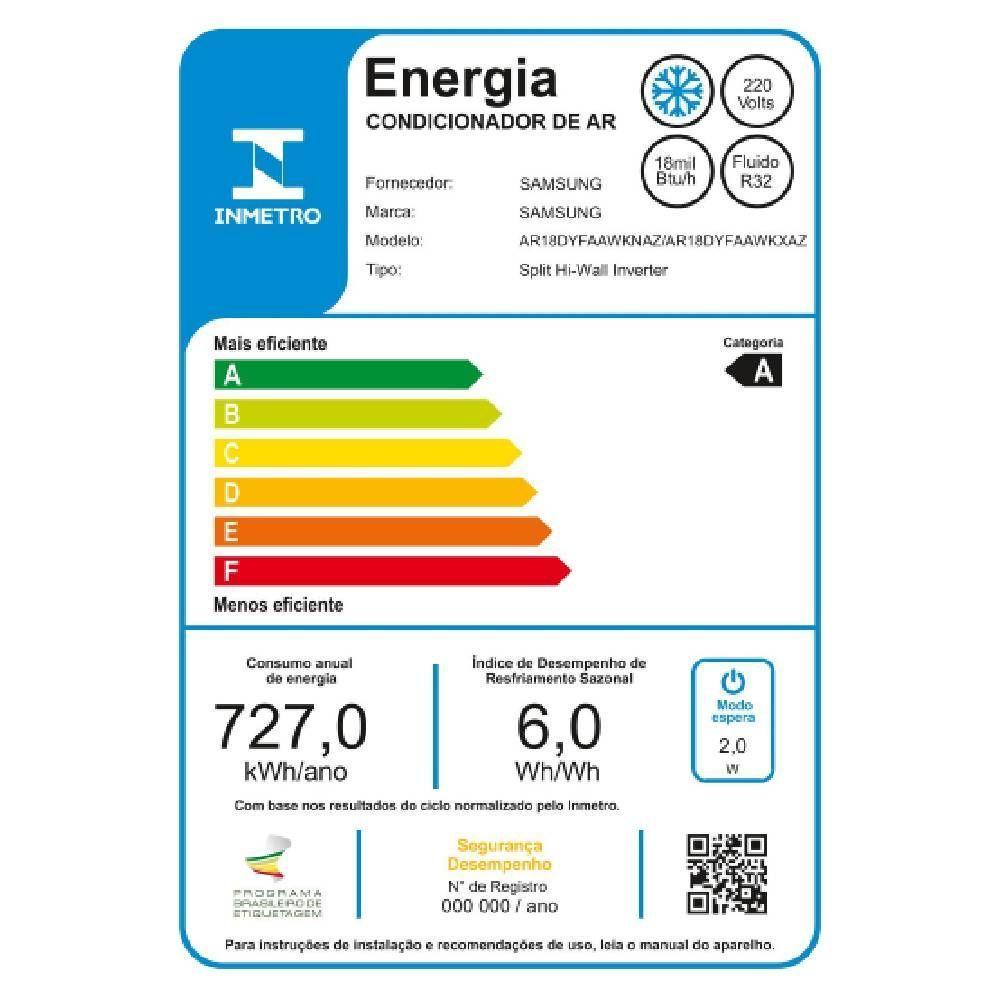 Ar Condicionado Split Inverter Samsung WindFree AI 18000 BTUs Frio 220V AR18DYFAAWKXAZ - 7