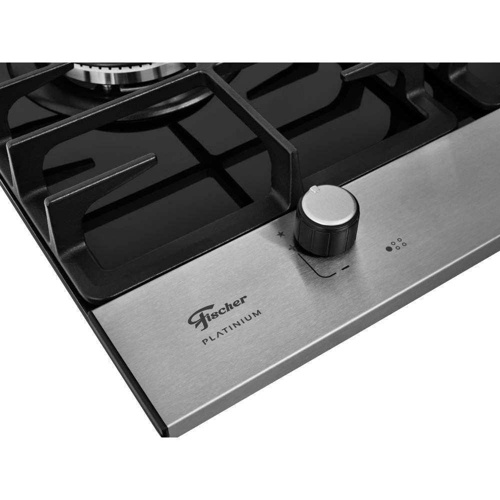 Cooktop Fischer Platinium 5 Bocas Vidro Preto Tripla Chama Bivolt 33810-92122 - 5